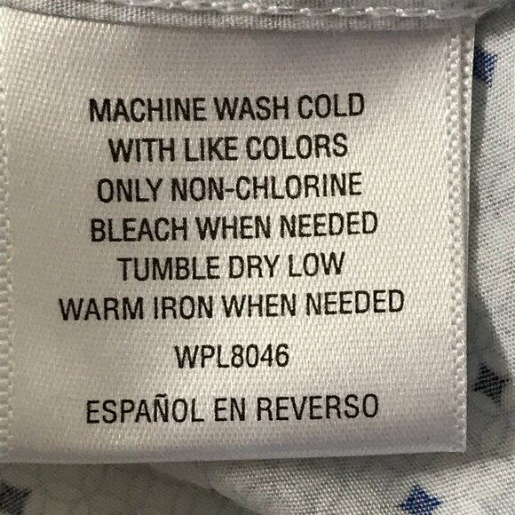 Tasso Elba Shirt Men L Blue Geometric Button Up Pocket Short Sleeve Collared - Picture 12 of 12